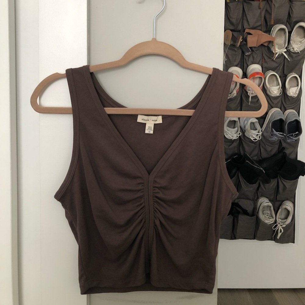 Urban outfitters brown scrunch tank